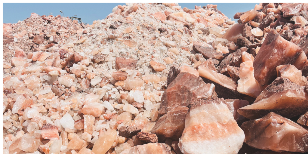 Pink salt mines