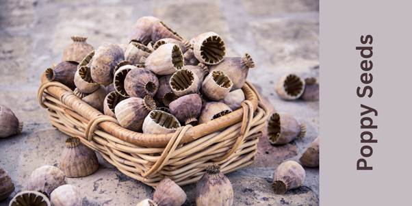 Poppy seeds in a basket