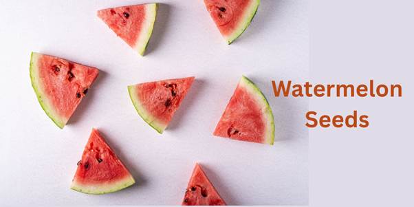 Watermelon triangle pieces with seeds